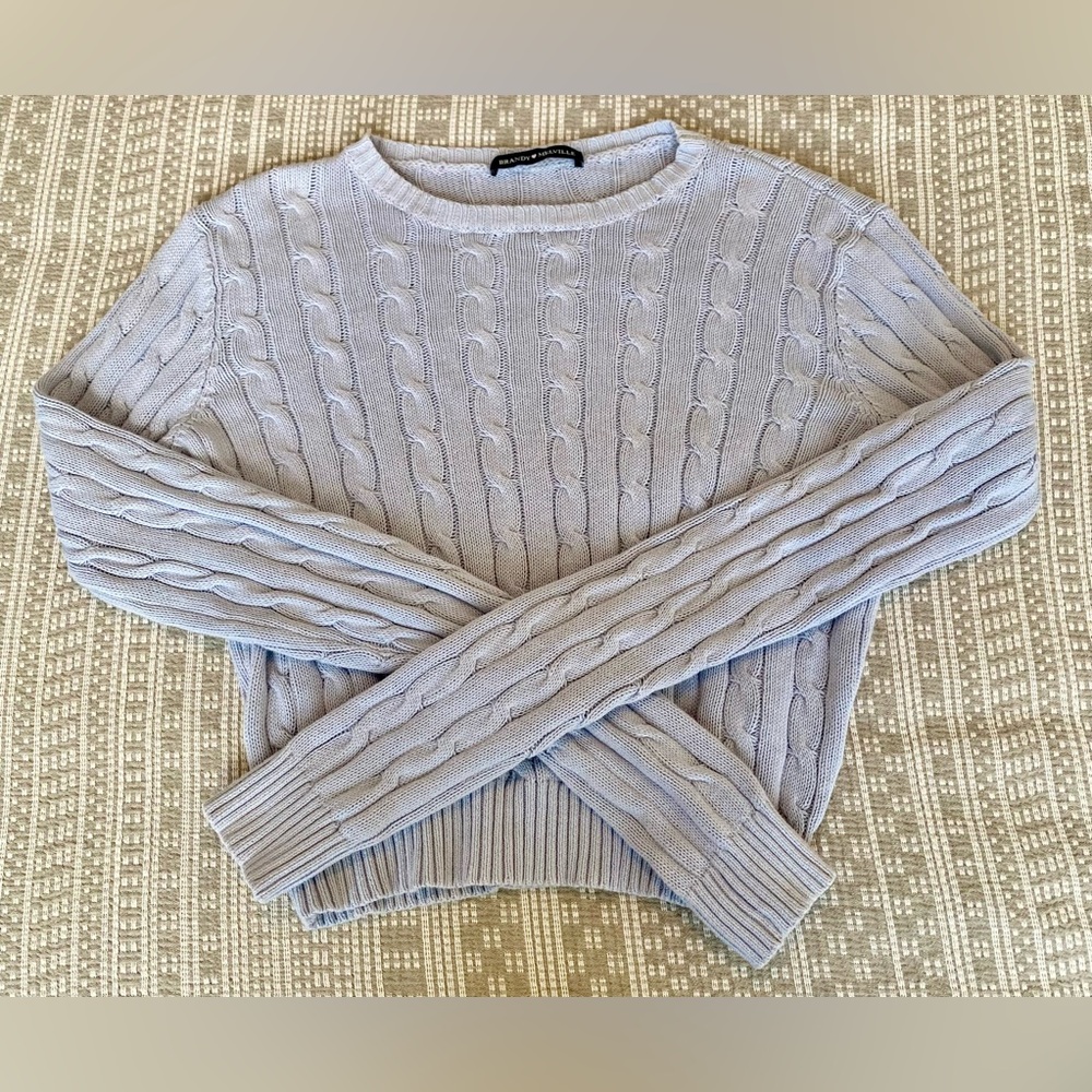Brandy Melville Soft Gray Knit Sweater